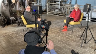 Pendant le tournage de Question d'Images à la Fabrique des arts, à Granollers, Espagne.